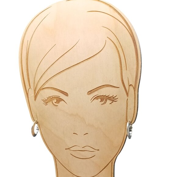 Vintage Basic Silver Tone Hoop Earrings Clip On - Picture 3 of 5